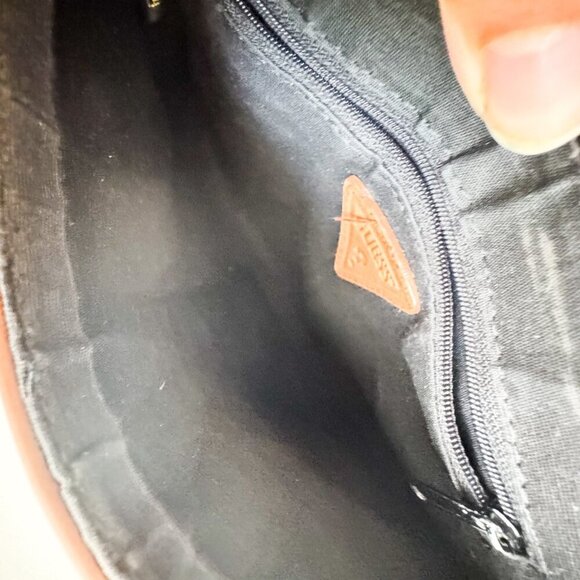 Vintage y2k Guess Brown Leather Saddle Bag - Picture 9 of 9